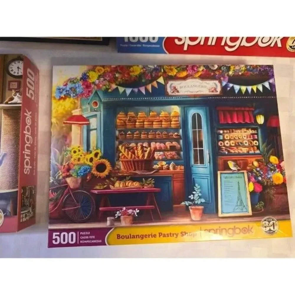 Lot Of 4 Jigsaw Puzzles 3-500 Pc,  1-1000 Pc